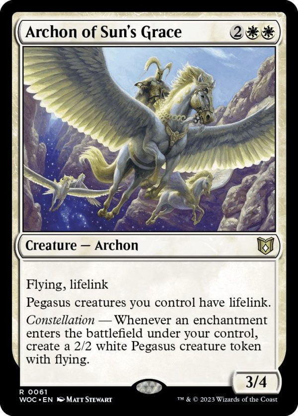 Archon of Sun s Grace [Wilds of Eldraine Commander] For Sale