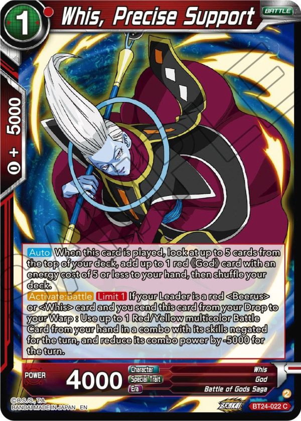 Whis, Precise Support (BT24-022) [Beyond Generations] Cheap