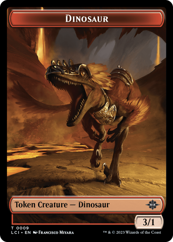 Vampire    Dinosaur (0009) Double-Sided Token [The Lost Caverns of Ixalan Tokens] For Sale