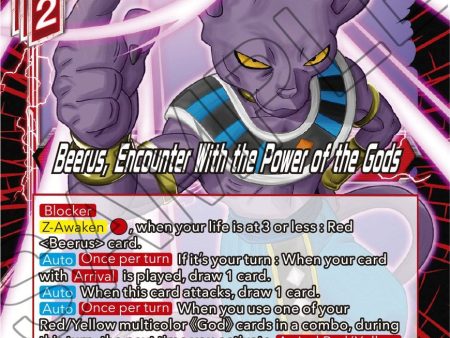 Beerus, Encounter With the Power of the Gods (BT24-003) [Beyond Generations] Supply