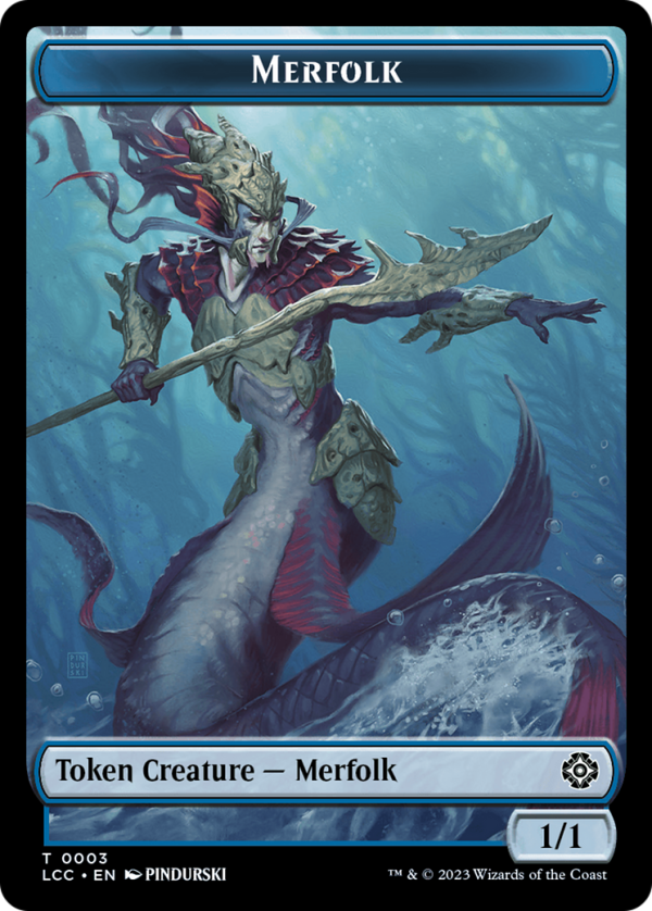 Beast    Merfolk (0003) Double-Sided Token [The Lost Caverns of Ixalan Commander Tokens] Discount