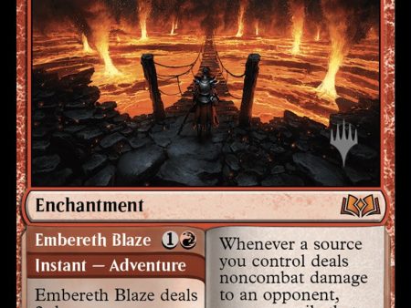 Virtue of Courage   Embereth Blaze (Promo Pack) [Wilds of Eldraine Promos] For Cheap