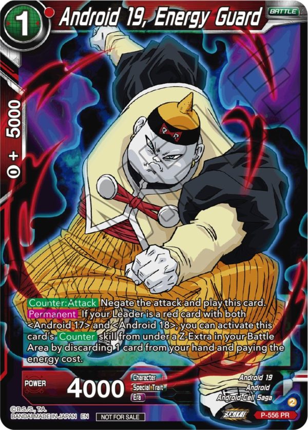 Android 19, Energy Guard (Zenkai Series Tournament Pack Vol.6) (P-556) [Tournament Promotion Cards] Online Hot Sale