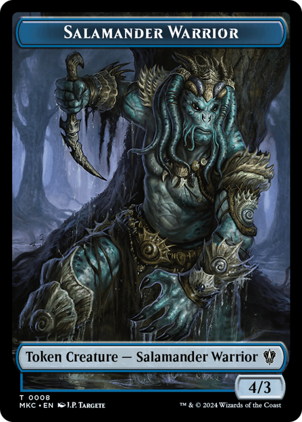 Salamander Warrior    Zombie Double-Sided Token [Murders at Karlov Manor Commander Tokens] Hot on Sale