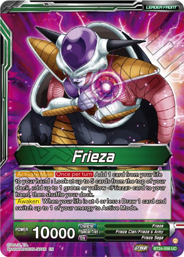 Frieza    Frieza, Scourge of Saiyans (BT24-056) [Beyond Generations] Online Sale