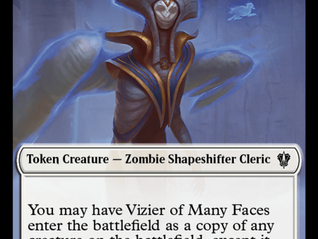 Vizier of Many Faces    Zombie Double-Sided Token [Murders at Karlov Manor Commander Tokens] For Sale