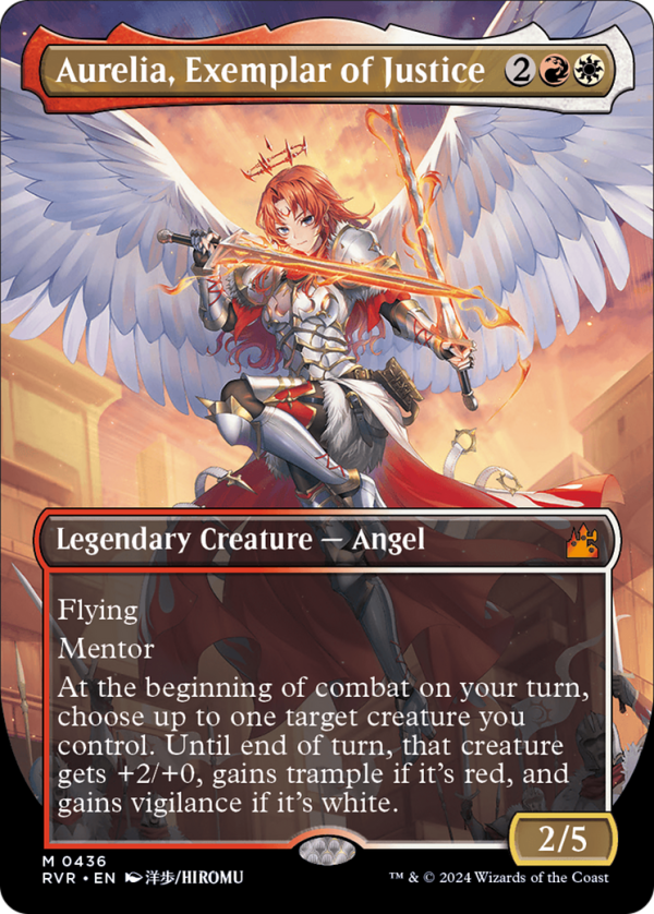 Aurelia, Exemplar of Justice (Anime Borderless) [Ravnica Remastered] Hot on Sale