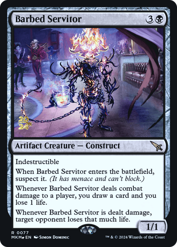 Barbed Servitor [Murders at Karlov Manor Prerelease Promos] Online Hot Sale