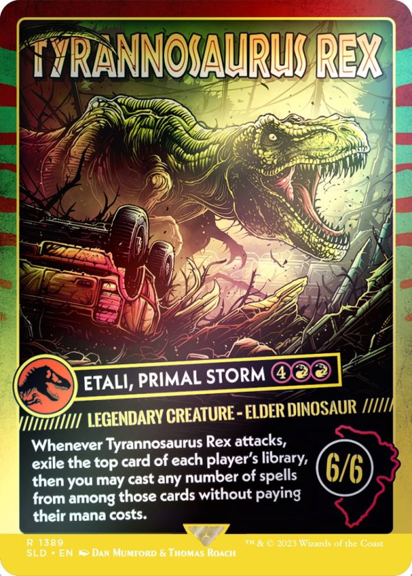 Tyrannosaurus Rex - Etali, Primal Storm (Rainbow Foil) [Secret Lair Drop Series] For Discount