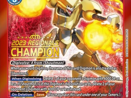 OmniShoutmon [BT11-015] (2023 Regionals Champion) [Dimensional Phase Promos] For Cheap