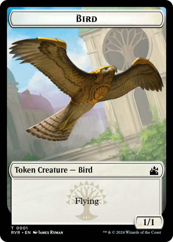 Bird    Angel (0002) Double-Sided Token [Ravnica Remastered Tokens] For Cheap