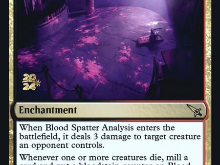 Blood Spatter Analysis [Murders at Karlov Manor Prerelease Promos] on Sale