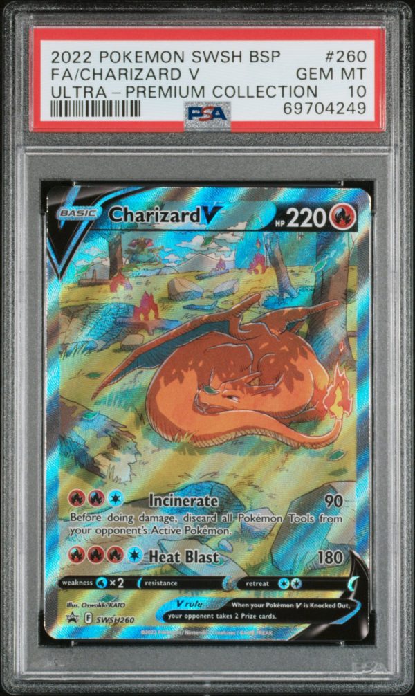 Charizard V SWSH260 Black Star Promo PSA 10 69704249 Supply