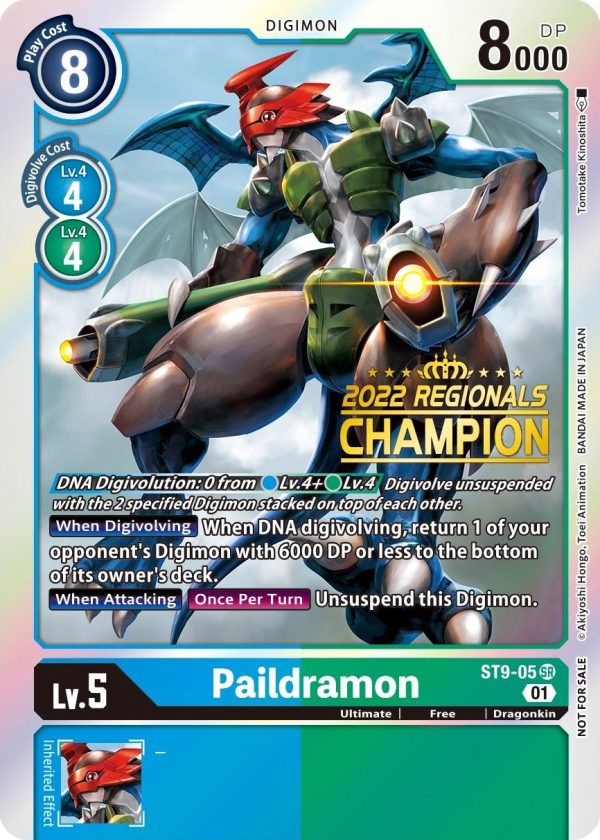 Paildramon [ST9-05] (2022 Championship Offline Regional) (Online Champion) [Starter Deck: Ultimate Ancient Dragon Promos] Online