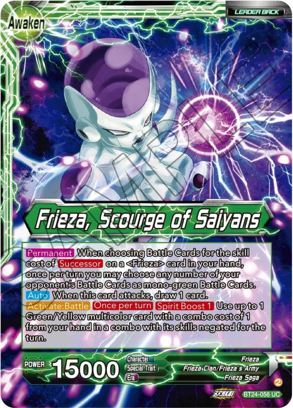 Frieza    Frieza, Scourge of Saiyans (BT24-056) [Beyond Generations] Online Sale