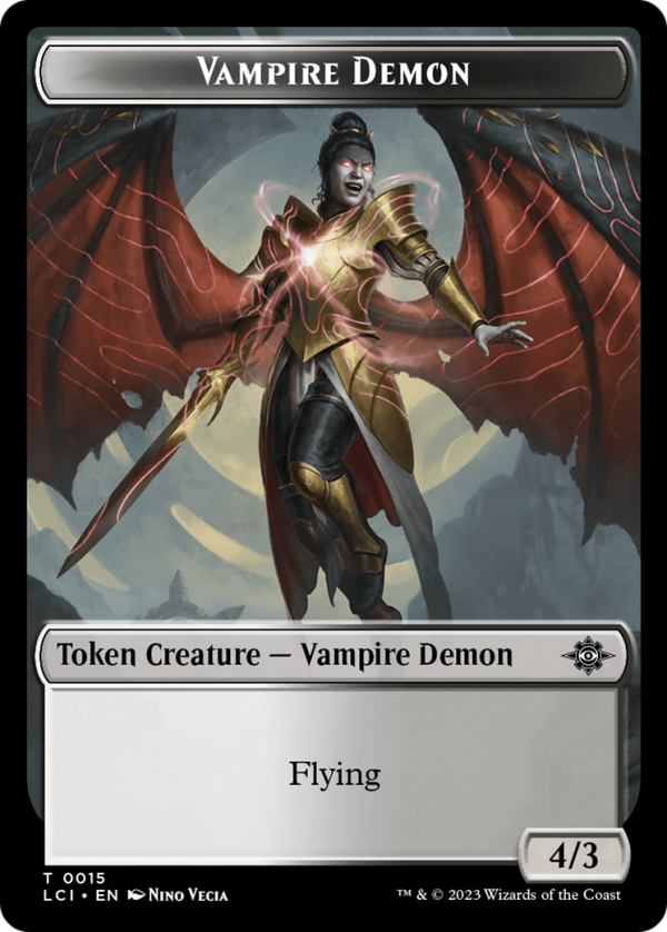 Vampire (0004)    Vampire Demon Double-Sided Token [The Lost Caverns of Ixalan Commander Tokens] Hot on Sale