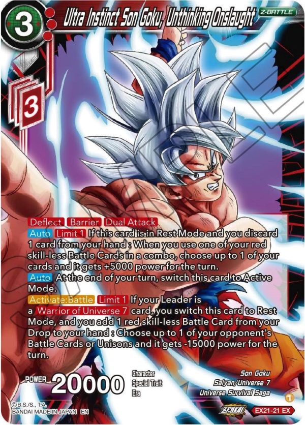 Ultra Instinct Son Goku, Unthinking Onslaught (EX21-21) [5th Anniversary Set] For Discount