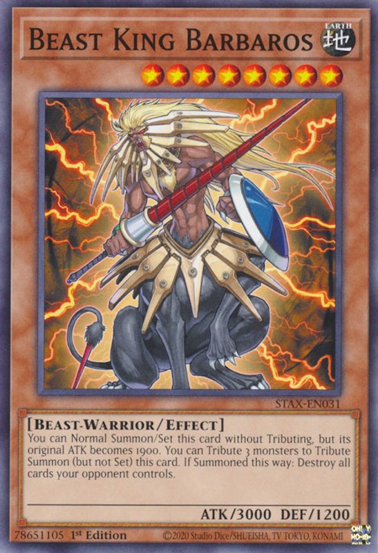 Beast King Barbaros [STAX-EN031] Common For Discount