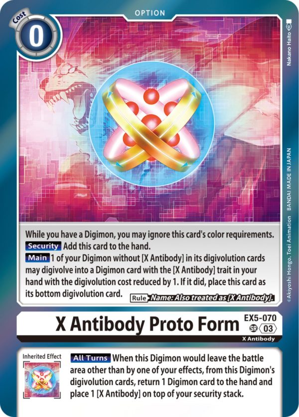 X Antibody Proto Form [EX5-070] [Animal Colosseum] For Sale