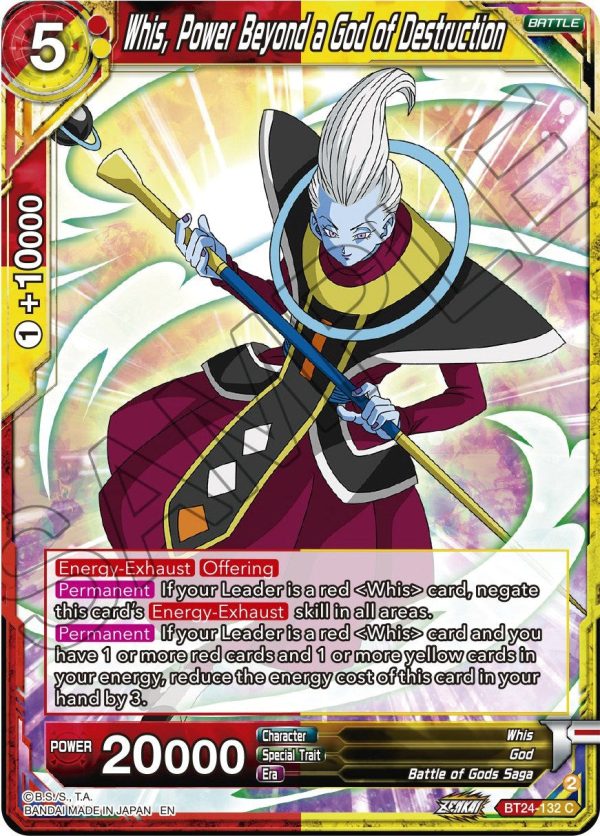 Whis, Power Beyond a God of Destruction (BT24-132) [Beyond Generations] For Discount