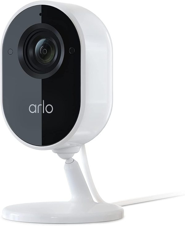 Arlo Essential 1080p Night Vision, 2 Way Audio Wired Indoor Camera, White - Certified Refurbished Discount