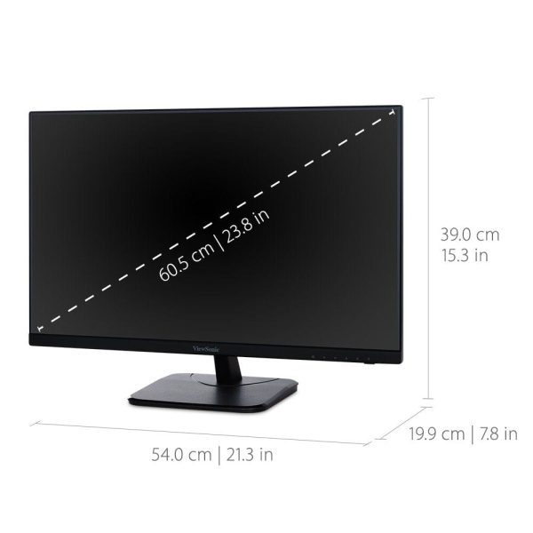 ViewSonic 24  Reduced Bezel IPS Monitor - C Grade Refurbished For Discount