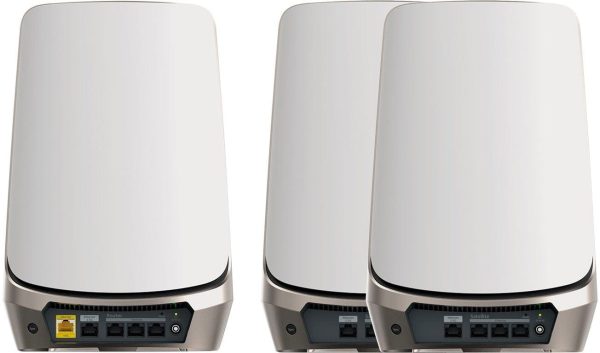 Netgear RBKE963 Orbi 960 Series AXE11000 Quad-Band Mesh Wi-Fi 6E System 3-pack White - Certified Refurbished Online