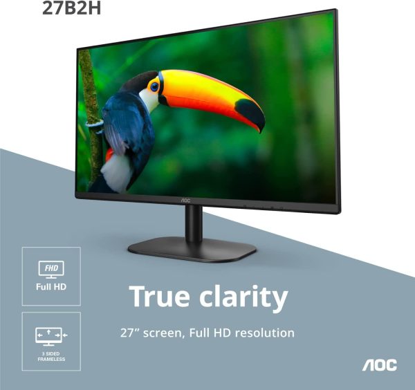 AOC 27  1920 x 1080 75Hz Thin Bezel Monitor - Certified Refurbished Hot on Sale