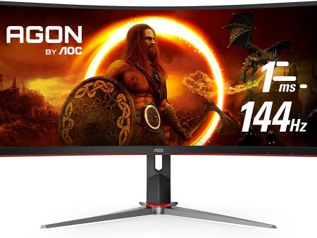 AOC 34  3440 x 1440 144Hz Ultrawide Curved Monitor - Certified Refurbished For Sale