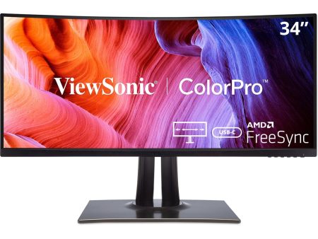 ViewSonic 34  21:9 Curved FreeSync 100 Hz USB Type-C Docking LCD Monitor - Certified Refurbished Online now