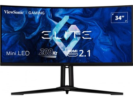 ViewSonic Elite 34  1440p 200Hz, Mini LED, USB CCurved Gaming Monitor - Certified Refurbished Online Hot Sale