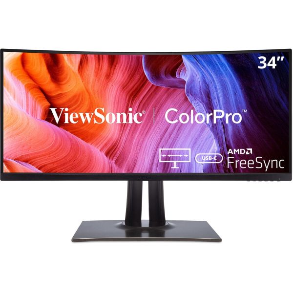 ViewSonic 34  ColorPro 21:9 Curved UWQHD Monitor - Certified Refurbished Online Sale