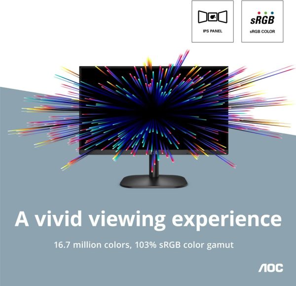 AOC 23.8  1920 x 1080 75Hz Thin Bezel Monitor - Certified Refurbished For Discount